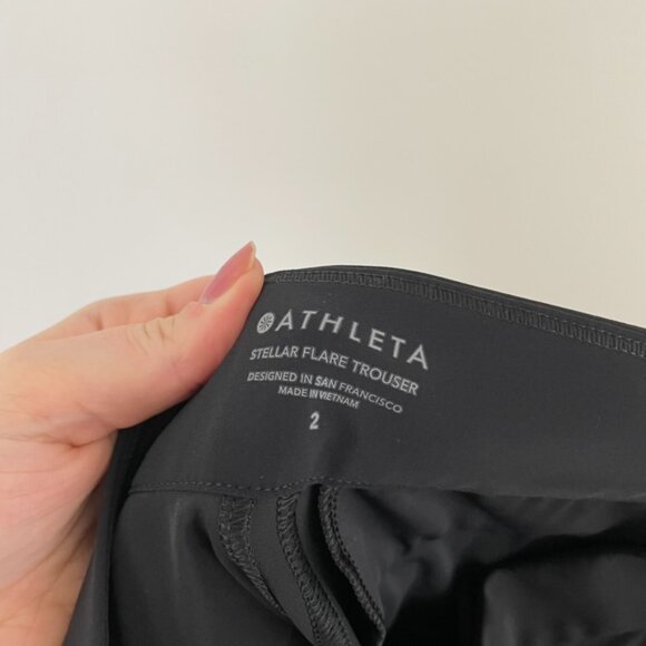 Athleta Stellar Flare Workwear Black Trousers Size 2 - Picture 3 of 7